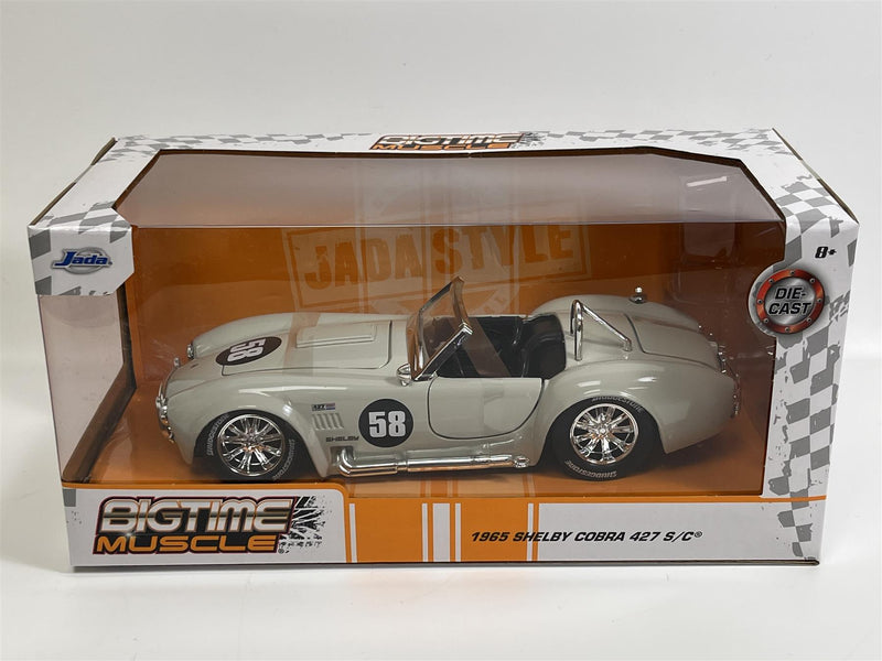 Shelby Cobra 427 S/C 1965 Cream Big Time Muscle 1:24 Scale Jada 31864