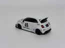Abarth 595 LB Works Abas Works Gara White LHD 1:64 Mini GT MGT00809L