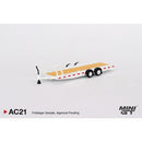 Car Hauler Trailer Type C White 1:64 Scale Mini GT MGTAC21