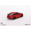 a red car on a white background