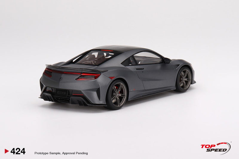 Acura NSX Type S 2022 Gotham Grey Matte 1:18 Scale TSM TS0424