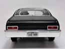 the back of a black car