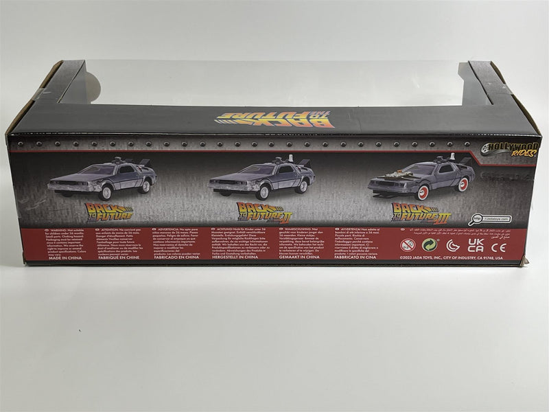 Back To The Future Time Machine 3 Car Set 1:32 Scale Jada 33399