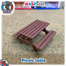 Slot Car Scenery Trackside Picnic Table and Umbrella 1:32 Wasp P