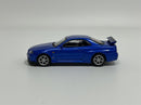 Nissan Skyline GTR R34 V Spec Bayside Blue RHD 1:64 Mini GT MGT00759R