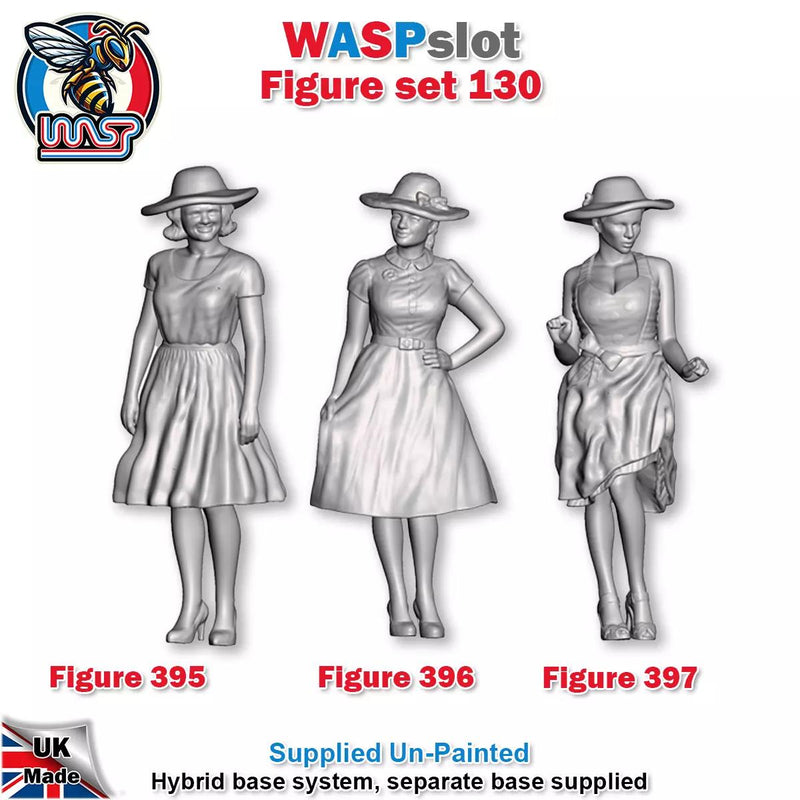 Trackside Unpainted Figures Spectator Ladies x 3 Scenery Set 130 1:32 Wasp