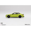 a green car on a white background