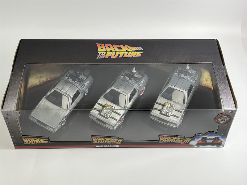 Back To The Future Time Machine 3 Car Set 1:32 Scale Jada 33399