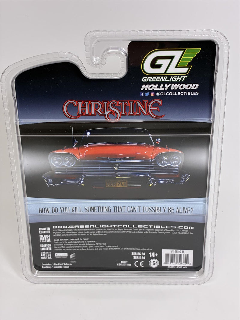Christine 1958 Plymouth Fury Evil Version 1:64 Scale Greenlight 44840B