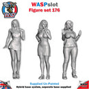 Trackside Unpainted Figures Scenery Display 3 x Assorted Women Set 176 New 1:32 Scale Wasp