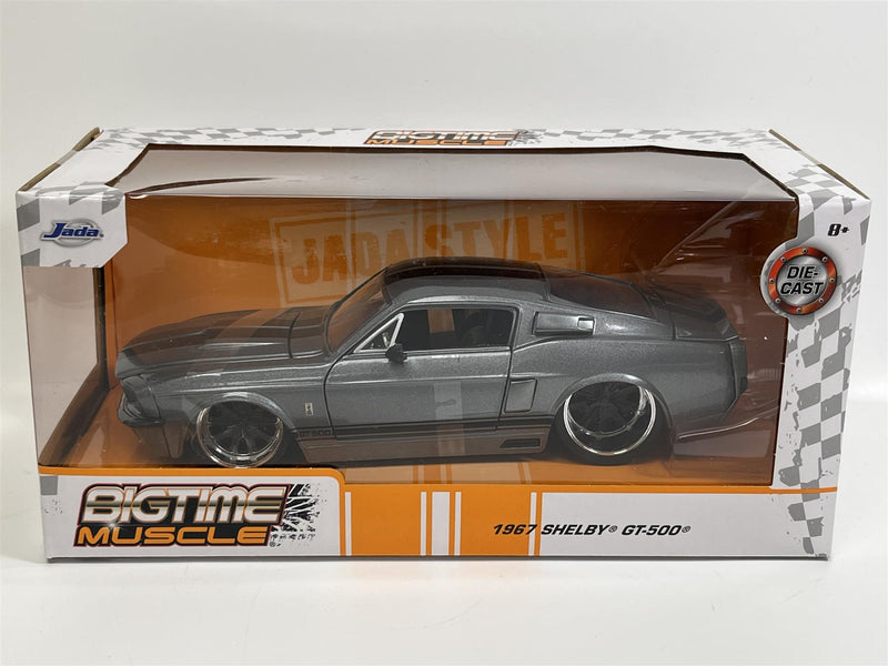 Shelby GT500 1967 Silver Big Time Muscle 1:24 Scale Jada 31452