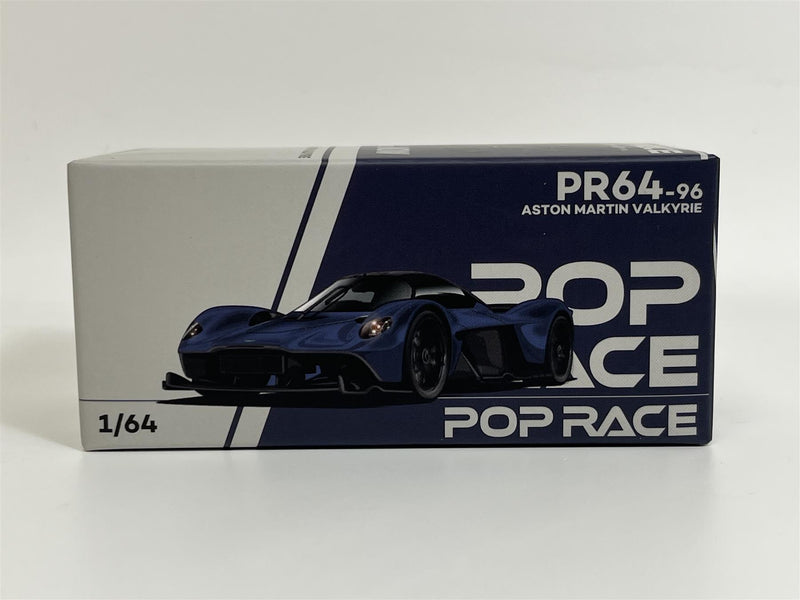 Aston Martin Valkyrie Satin Marina Blue 1:64 Scale Pop Race PR640096