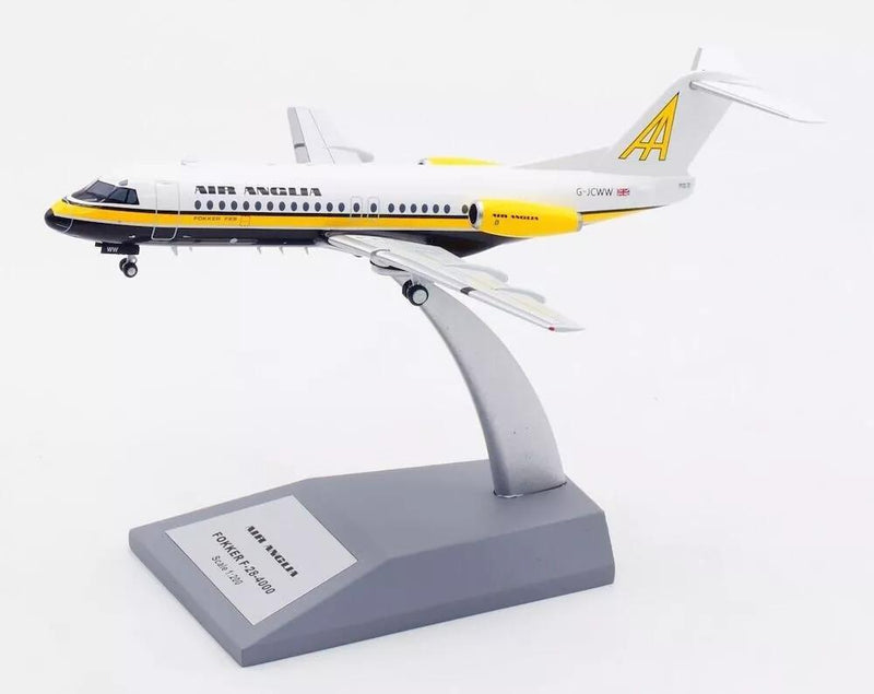 Air Anglia Fokker F-28-4000 Fellowship G-JCWW With Stand 1:200 Scale Inflight200 IFF28AQ1120