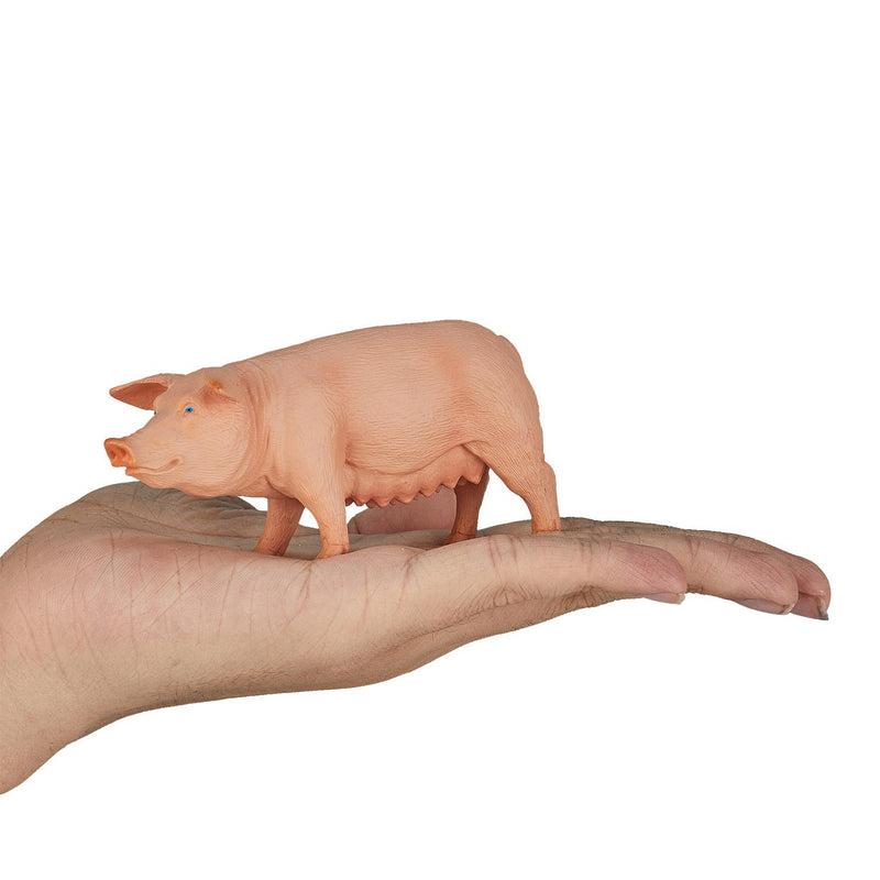 Pig Sow Farm Animal Toy Figure 10 cm Length Approx Mojo Fun 387054