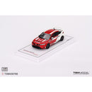 a red and white toy car