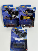 Batman 3 Car Set 1:64 Scale Hot Wheels HDG89