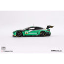 a green and black race car