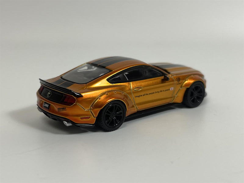 LB Works Ford Mustang LB Gold LHD 1:64 Scale Mini GT MGT00847L