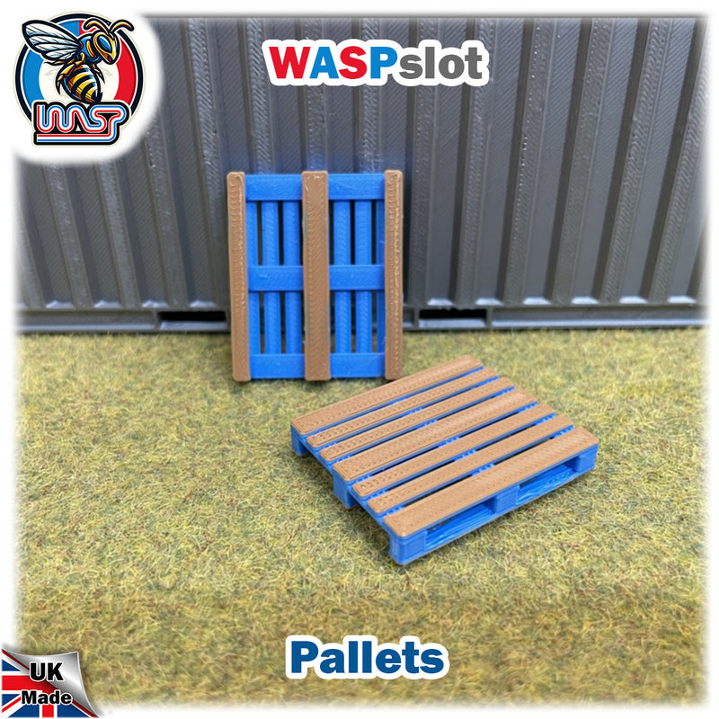 Slot Car Trackside Scenery 4 x Pallet Kit Mix 1:32 Scale Wasp P