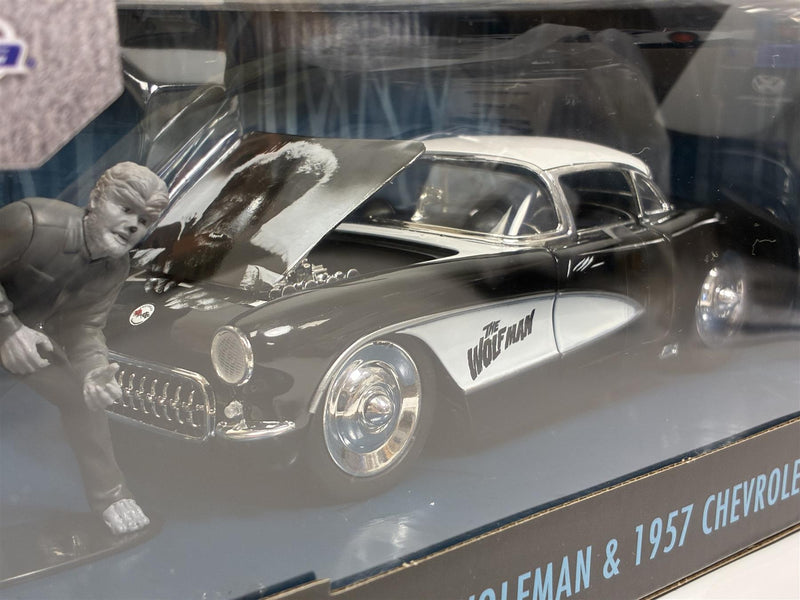 The Wolfman Figure and 1957 Chevrolet Corvette 1:24 Jada 32195