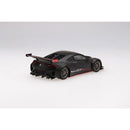 a black sports car with a wing