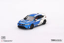 a blue and white toy car