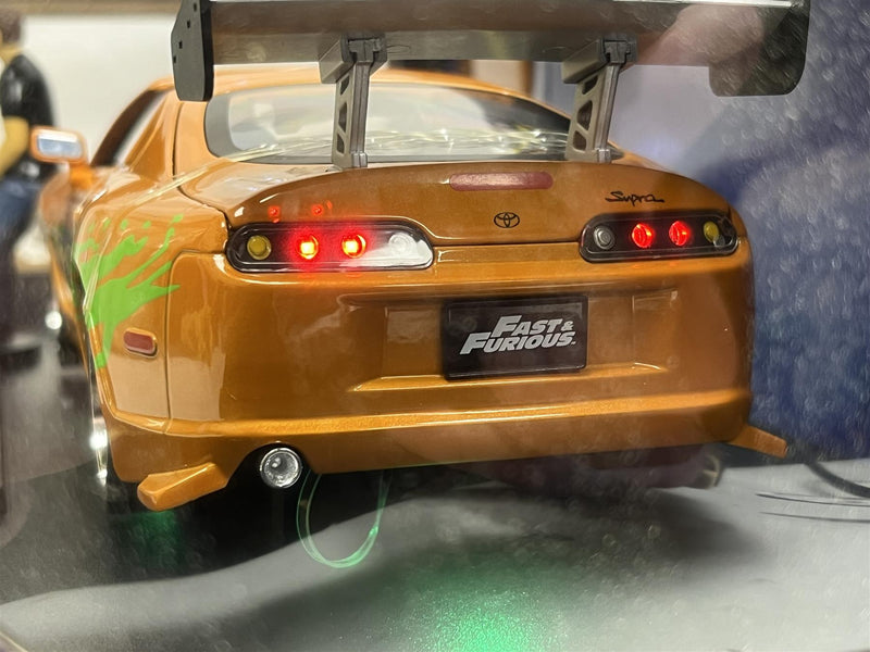 Fast and Furious 1995 Toyota Supra Lights Up Brian Figure 1:18 Jada 31139