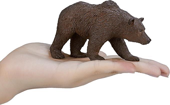 Grizzly Bear Wildlife Animal Toy Figure 11 cm Length Approx Mojo Fun 387216