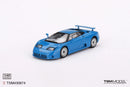 a blue toy car on a white background