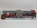 Mr and Mrs Santa Claus Figure and 2 Car Set Ford Pickup and Chevrolet Bel Air 1:32 Jada 34441