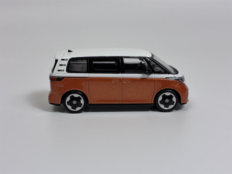 Volkswagen VW ID Buzz Candy White and Energetic Orange LHD 1:64 Mini GT MGT01061L