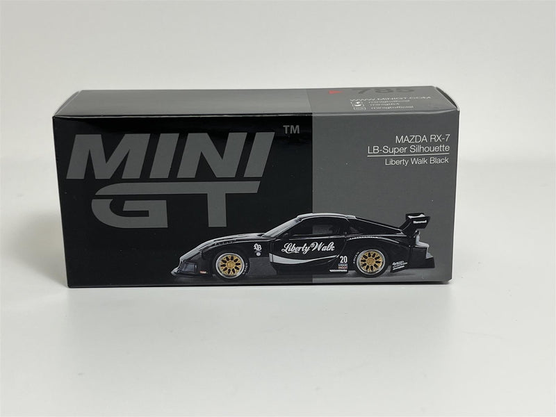 Mazda RX-7 LB Super Silhouette Liberty Walk Black LHD 1:64 Mini GT MGT00785L