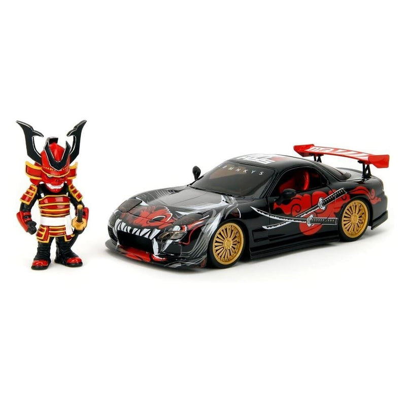 1992 Mazda RX-7 with Saru Figure 1:24 Scale Lab Monkeys Jada 35668