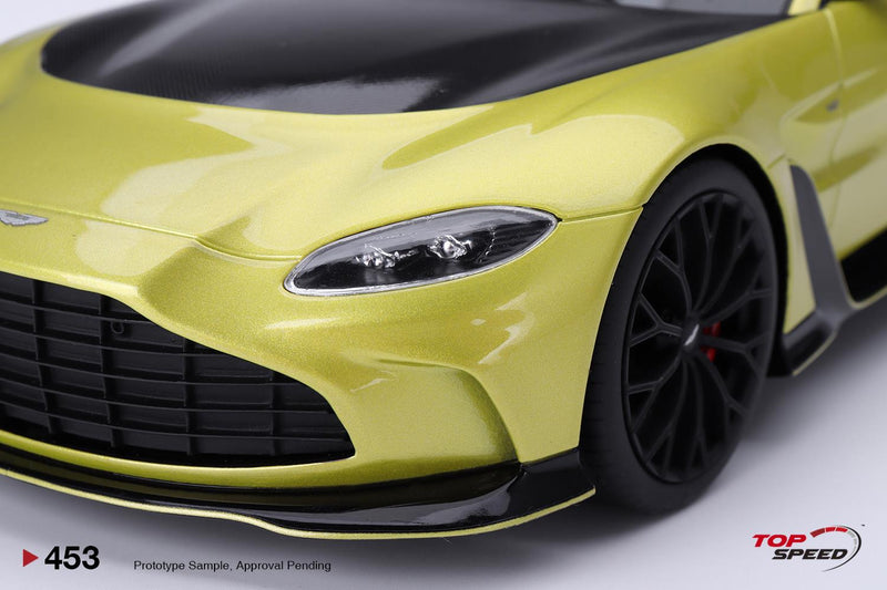 Aston Martin V12 Vantage Cosmopolitian Yellow 1:18 Scale TSM TS0453