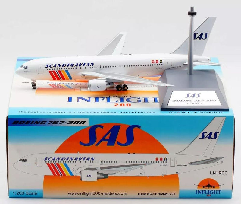 Scandinavian Airlines SAS Boeing 767-283/ER LN-RCC Stand 1:200 Inflight200 IF762SK0721