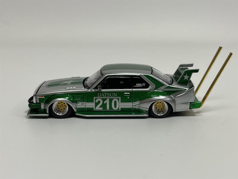 Skyline 0210 Kaidi Racer Bosozoku Style Silver Green 1:64 Pop Race PR640061