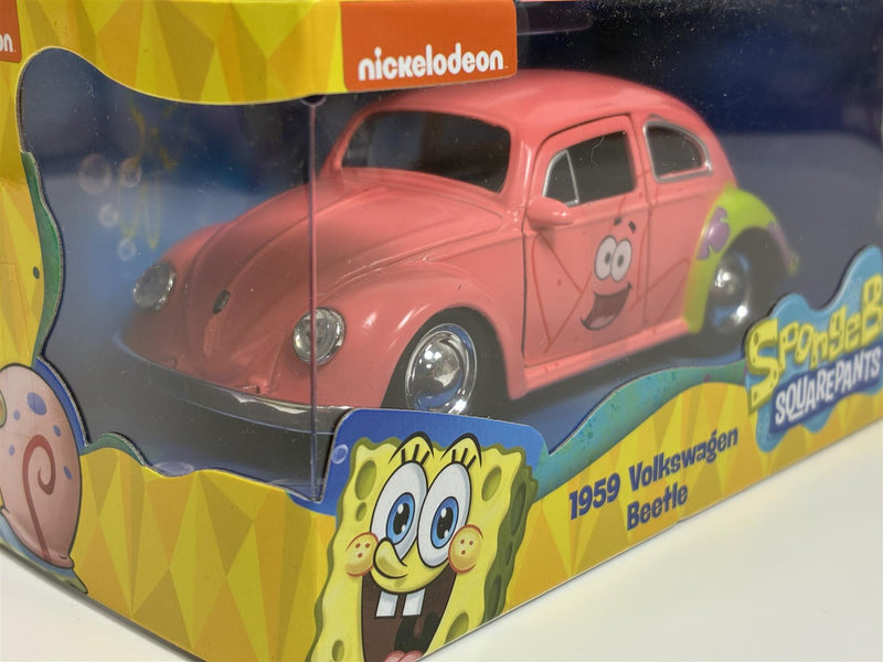 SpongeBob Squarepants Patrick Volkswagen VW Beetle 1959 1:32 Scale Jada 253252053 35479