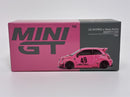 Abarth 595 LB Works Abas Works Pink LHD 1:64 Mini GT MGT00851L