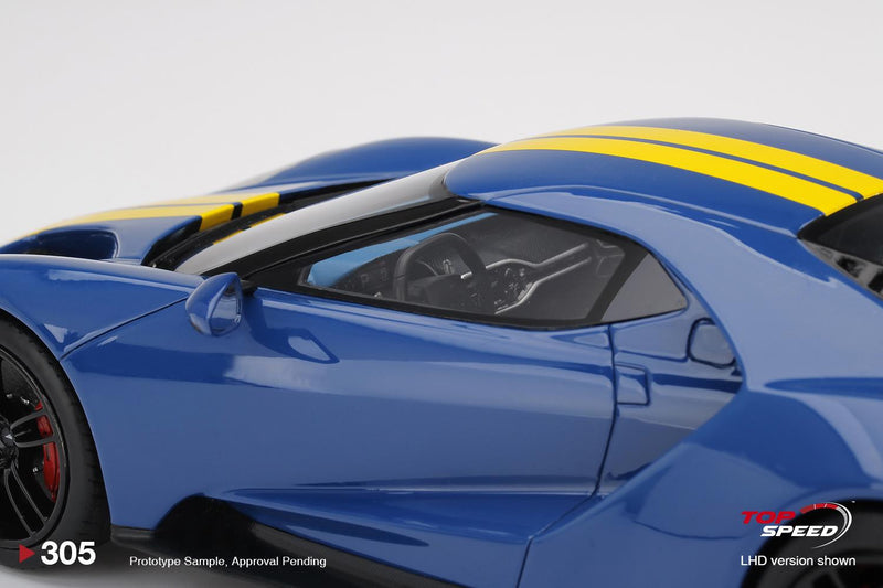 Ford GT Sunoco Blue Yellow Stripes 1:18 Scale TSM TS0305