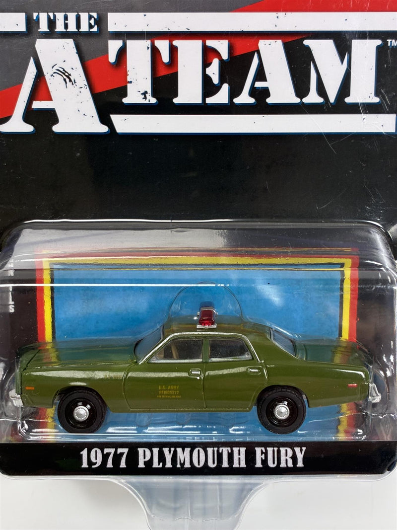 The A Team 1977 Plymouth Fury US Army Police 1:64 Greenlight 44865A