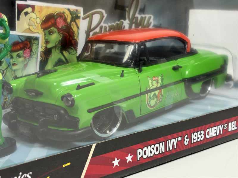 DC Comics Bombshells Poison Ivy Figure and 1953 Chevy Bel Air 1:24 Jada 253255009