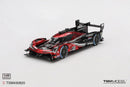 a red and black race car