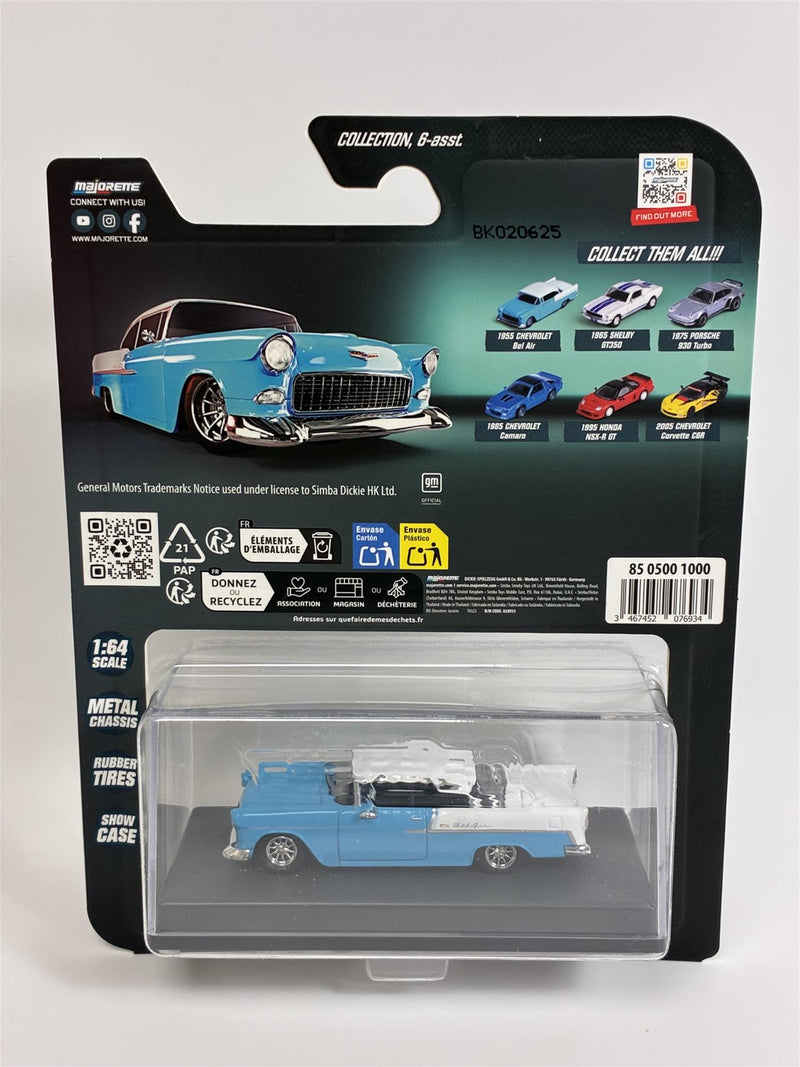 Chevrolet Bel Air 1955 Blue 1:64 Scale Majorette 8505001000