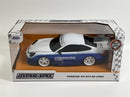 Porsche 911 GT3 RS 996 Hyperspec Blue White 2006 1:24 Scale Jada 35492