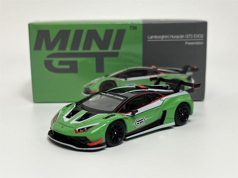 Lamborghini Huracan GT3 EV02 Presentation LHD 1:64 Mini GT MGT00687L