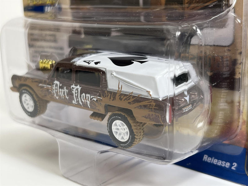 Custom Haulin Hearse Dark Copper Metallic with Mud Splatter 1:64 Johnny Lightning JLSF024B