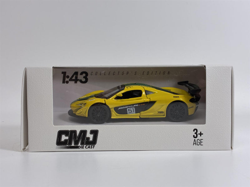 McLaren P1 Yellow 1:43 Scale CMJ Diecast DC143MLP1YW