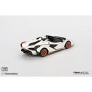 a white and orange toy car