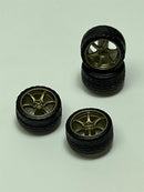 BNDS Custom Wheel Parts Wheel and Tyre Set Bronze 1:64 MOT Hobby BC26404SRB