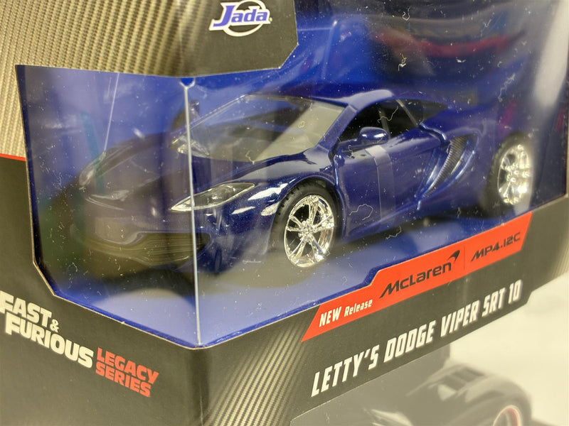 Fast and Furious Twin Set McLaren MP4 12C and Lettys Dodge Viper SRT 10 1:32 Jada 35694